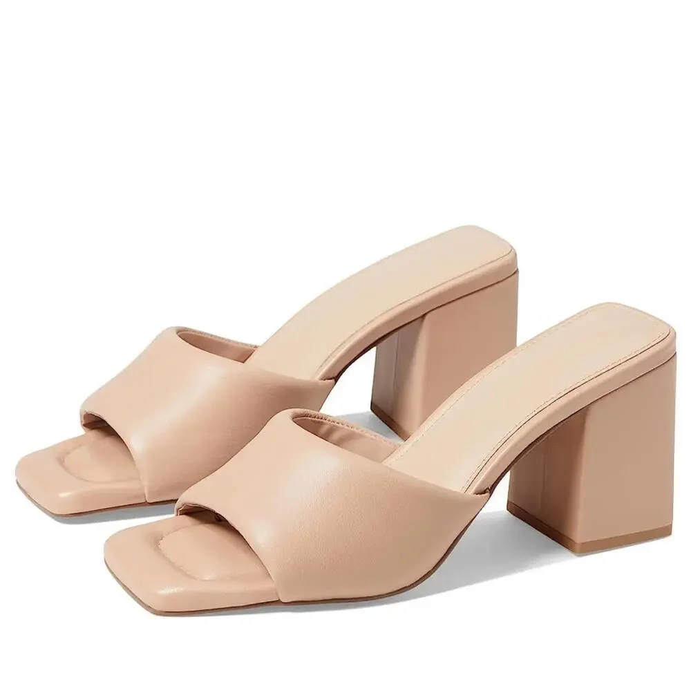 FARYL by Farylrobin Zoey Sandals Women's US 10 Sand Leather Block Heel GAL1104